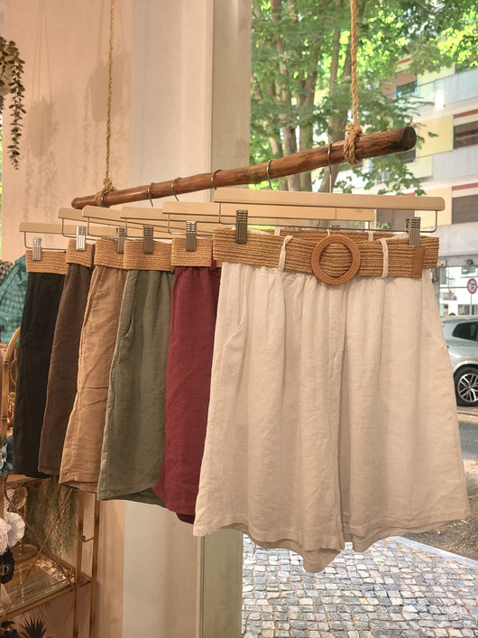 Calções linho